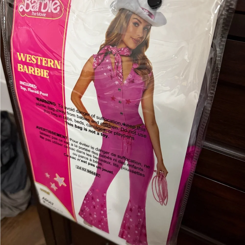 Barbie Pink Western Outfit with Flared Pants - Picture 1 of 5